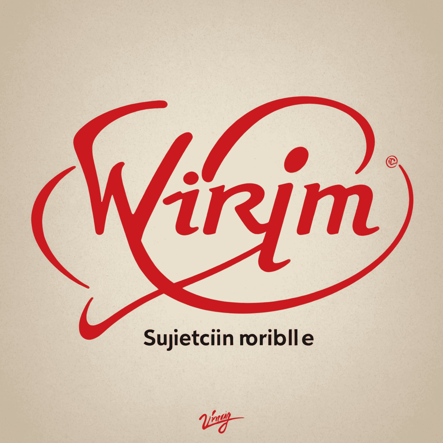 Virgin Mobile logo - the word 'Virgin' in red script